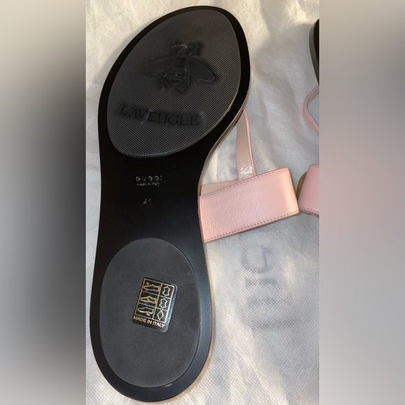 GUCCI MARMONT LEATHER THONG PERFECT PINK ANTIQUE GOLD GG SANDAL FLATS SIZE 11 41 - Picture 9 of 15